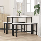 Esstischbank Weiß 100 x 32,5 x 49 cm Massives Kiefernholz