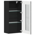 Holzschrank mit Speicher Schwarz 50 x 29 x 100 cm Holzwerkstoff