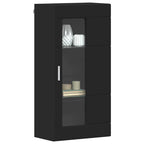 Holzschrank mit Speicher Schwarz 50 x 29 x 100 cm Holzwerkstoff