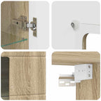 Holzschrank Sonoma-Eiche 50 x 29 x 100 cm Holzwerkstoff