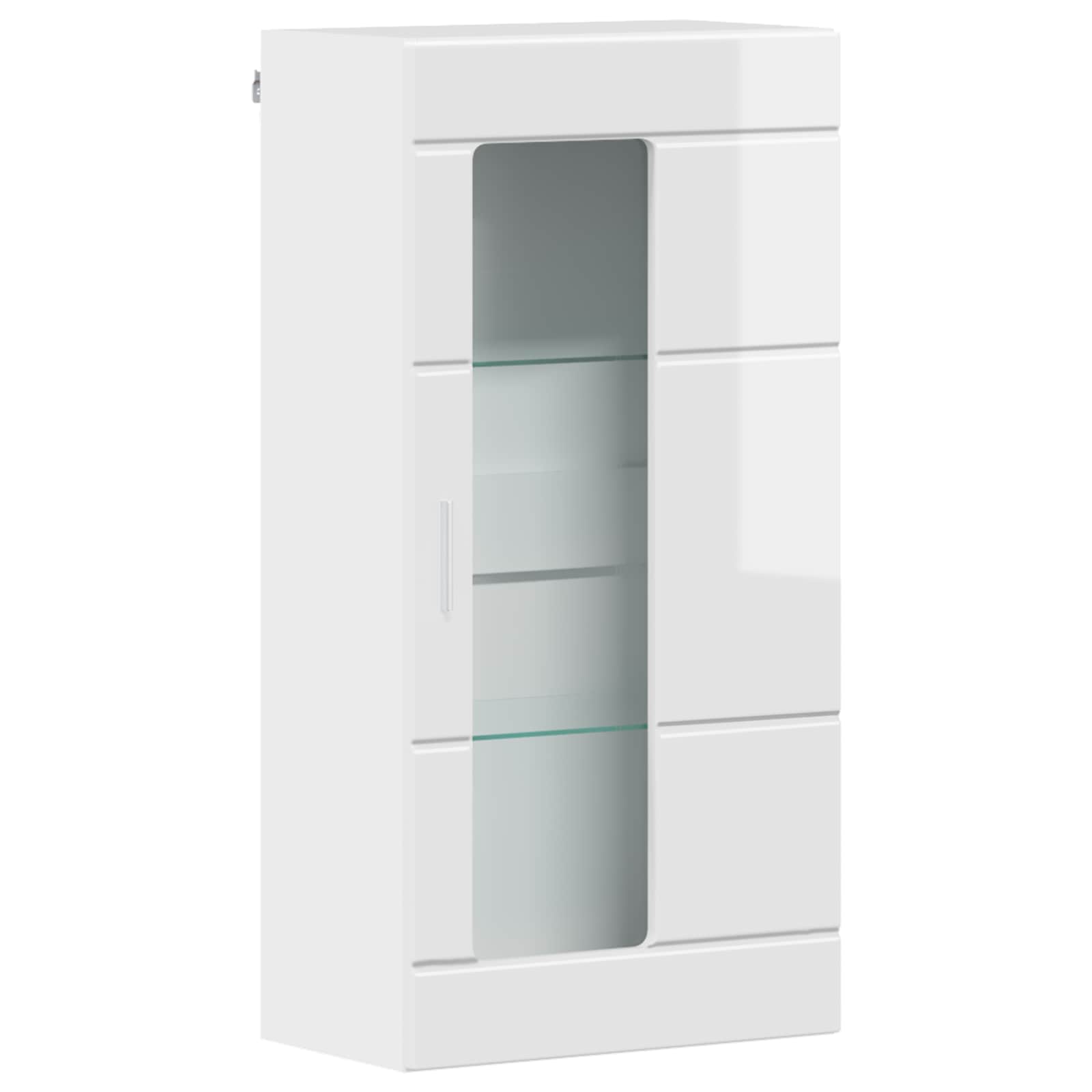 Holzschrank Hochglanz Weiß 50 x 29 x 100 cm Holzwerkstoff