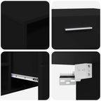 Holzschrank Wandmontiert Schwarz 150 x 39 x 30 cm Holzwerkstoff