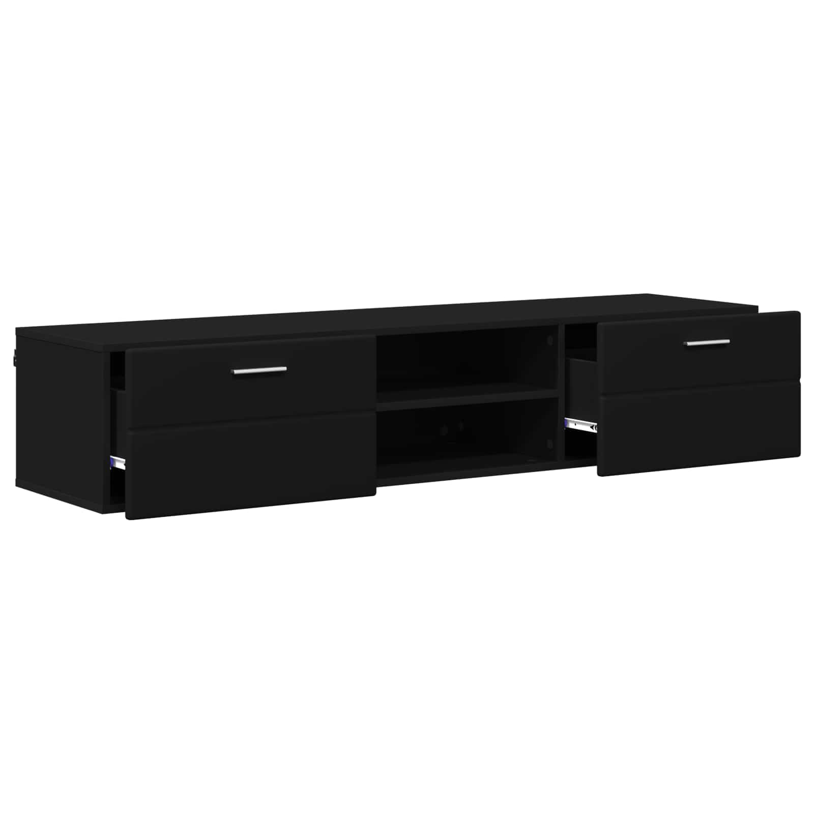 Holzschrank Wandmontiert Schwarz 150 x 39 x 30 cm Holzwerkstoff