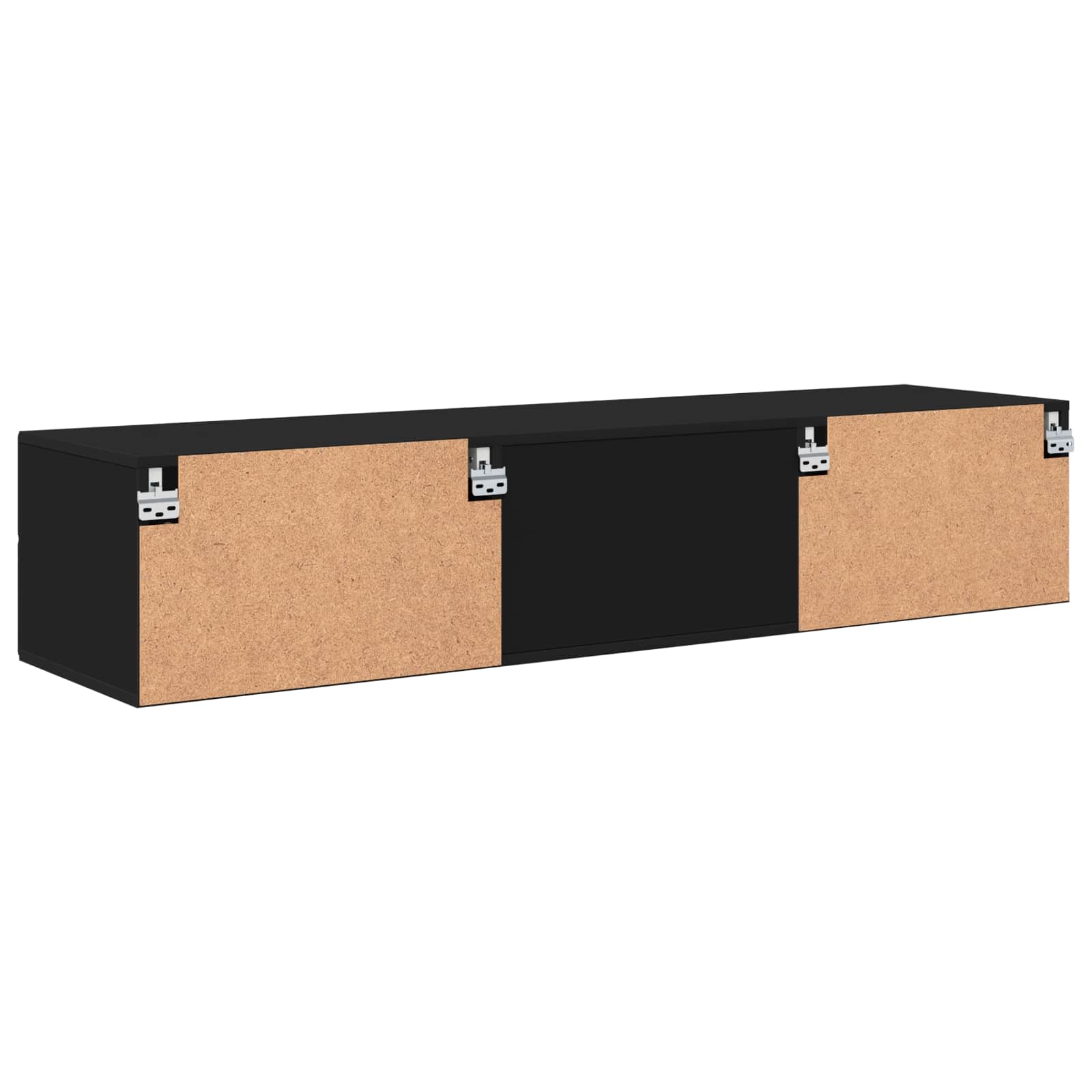 Holzschrank Wandmontiert Schwarz 150 x 39 x 30 cm Holzwerkstoff