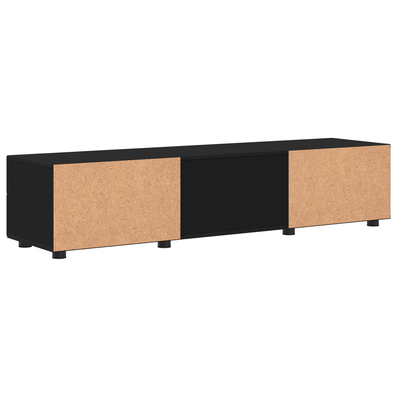 Holzschrank Wandmontiert Schwarz 150 x 39 x 30 cm Holzwerkstoff