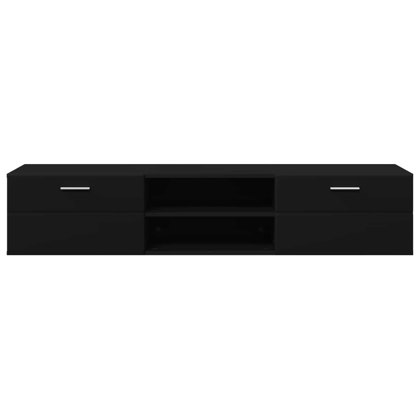 Holzschrank Wandmontiert Schwarz 150 x 39 x 30 cm Holzwerkstoff