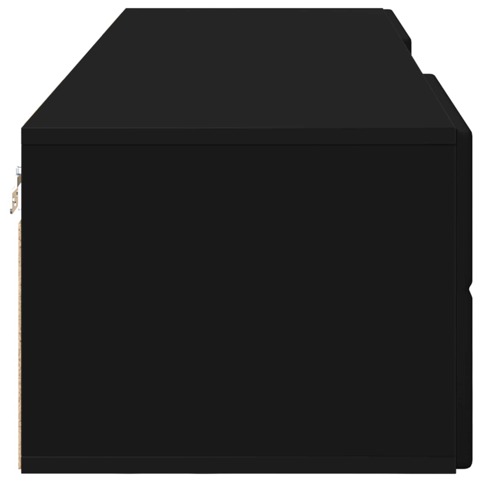 Holzschrank Wandmontiert Schwarz 150 x 39 x 30 cm Holzwerkstoff