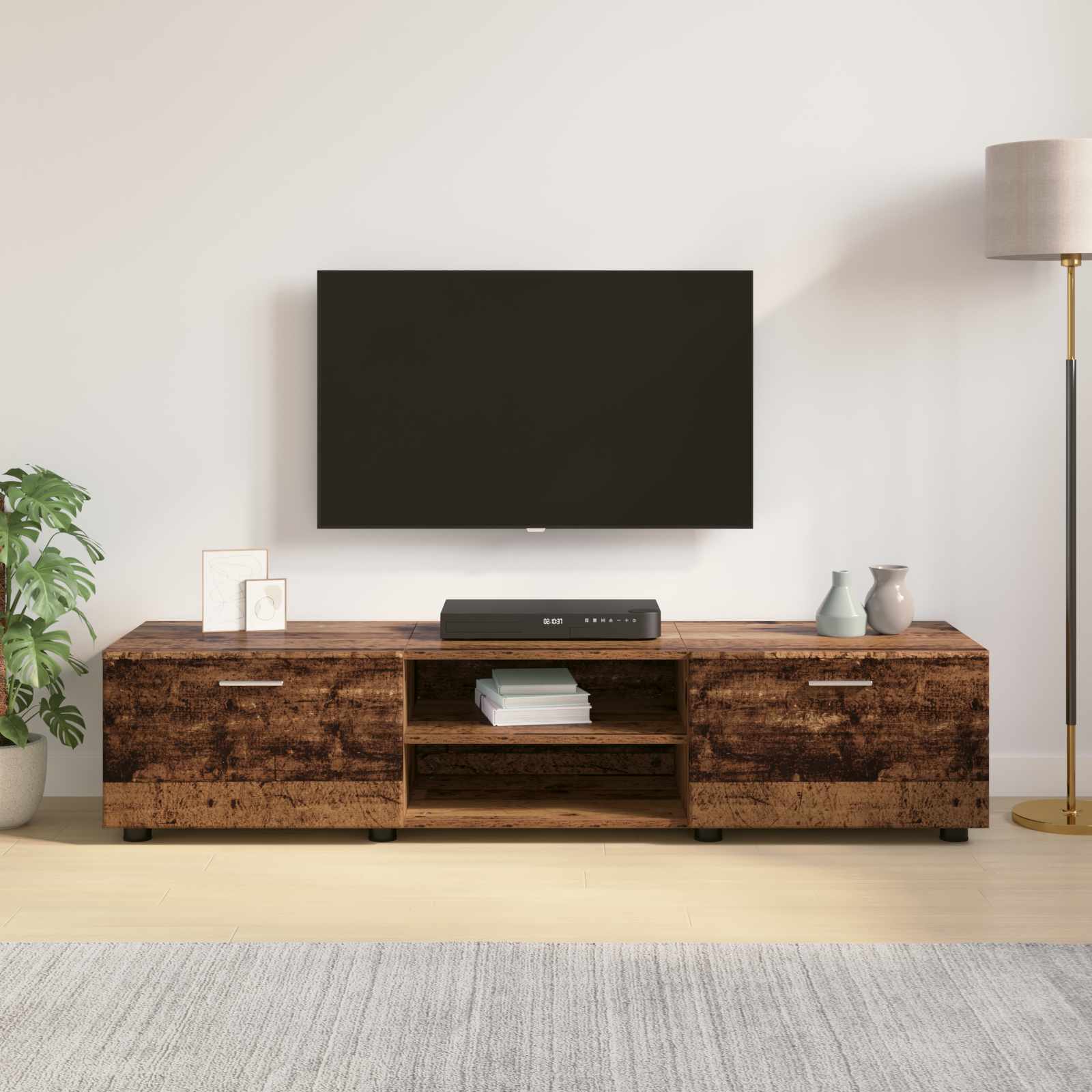 Holzschrank Wandmontiert Altholz 150 x 39 x 30 cm Holzwerkstoff