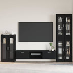 Sideboard FLORIN Schwarz 55,5 x 29 x 100 cm Holzwerkstoff
