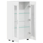 Sideboard mit Regal FLORIN Hochglanz Weiß 55,5 x 29 x 100 cm