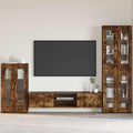 Sideboard mit Regal FLORIN Geräucherte Eiche 55,5 x 29 x 100 cm