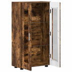 Sideboard mit Regal FLORIN Geräucherte Eiche 55,5 x 29 x 100 cm