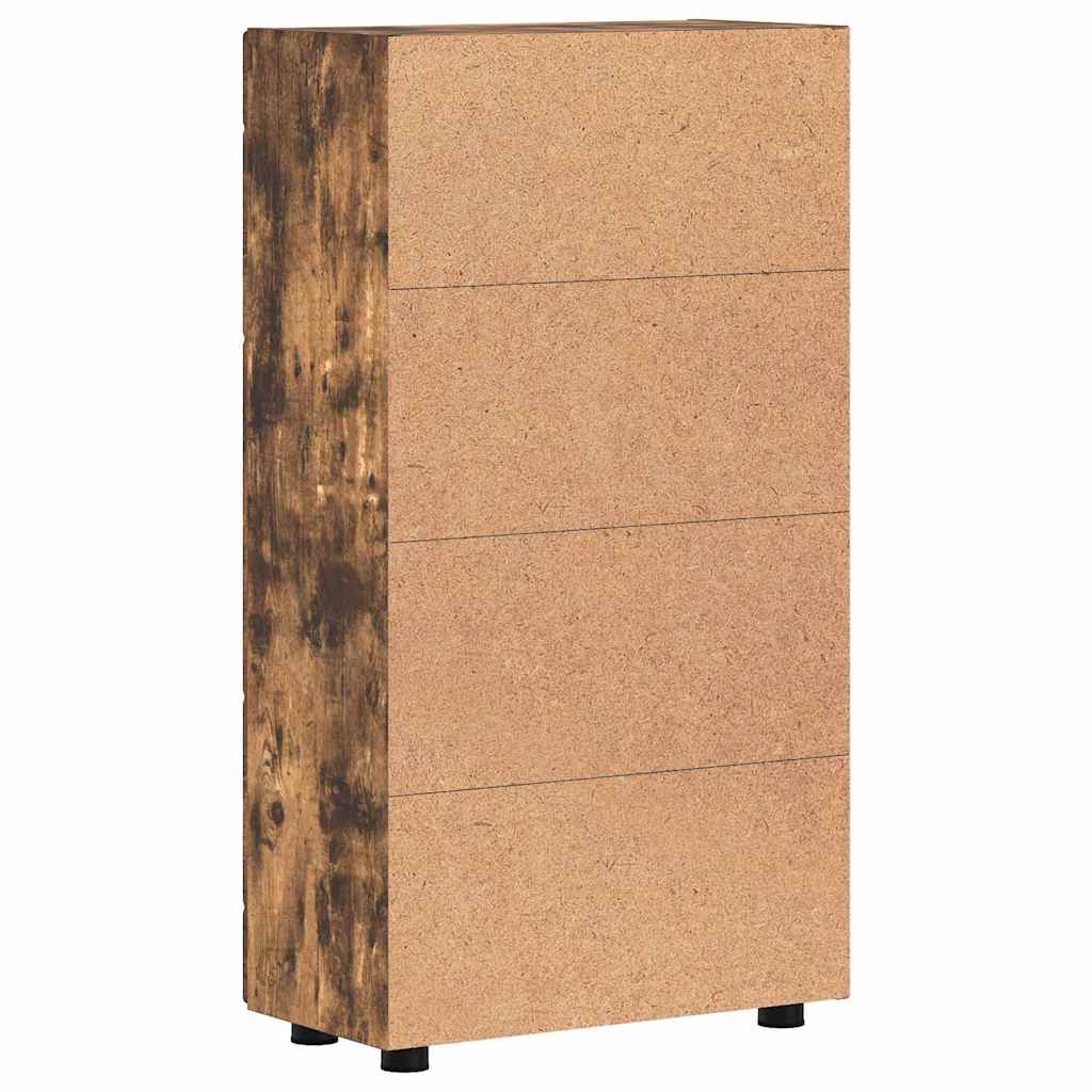 Sideboard mit Regal FLORIN Geräucherte Eiche 55,5 x 29 x 100 cm