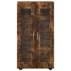 Sideboard mit Regal FLORIN Geräucherte Eiche 55,5 x 29 x 100 cm