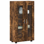 Sideboard mit Regal FLORIN Geräucherte Eiche 55,5 x 29 x 100 cm