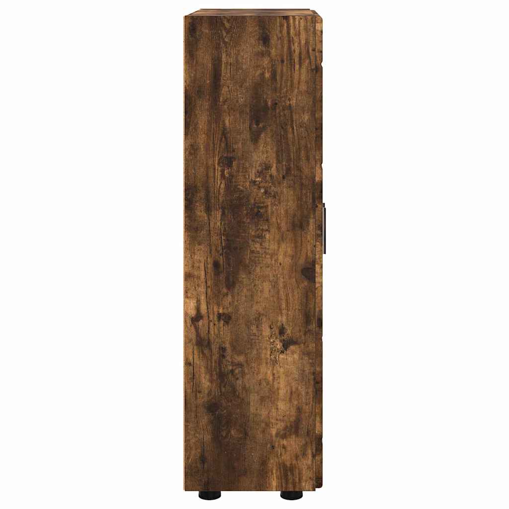 Sideboard mit Regal FLORIN Geräucherte Eiche 55,5 x 29 x 100 cm