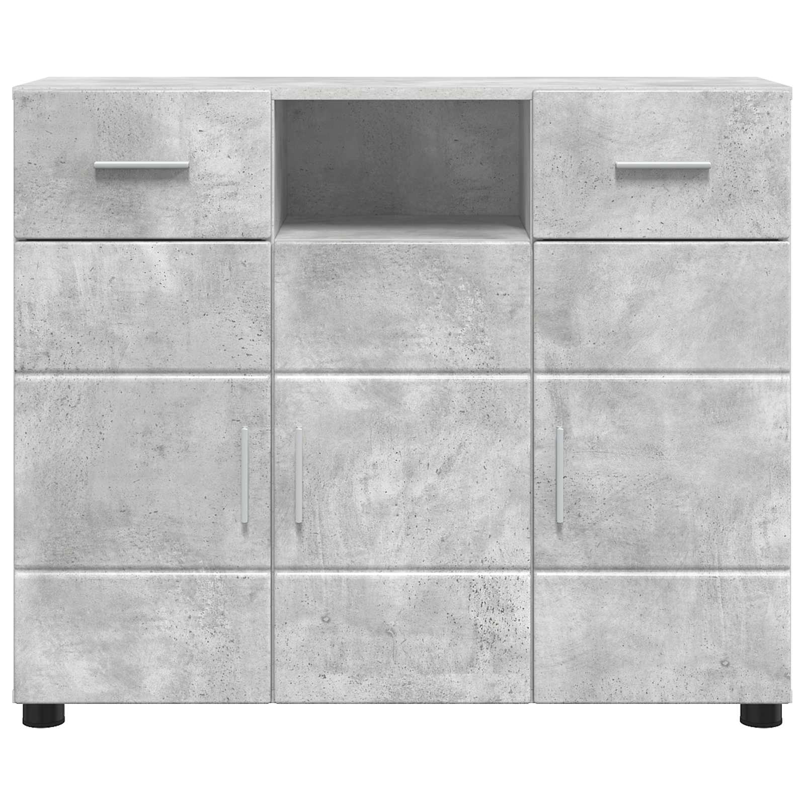 Holzschrank Beton Grau 88,5 x 30,5 x 73 cm Holzwerkstoff