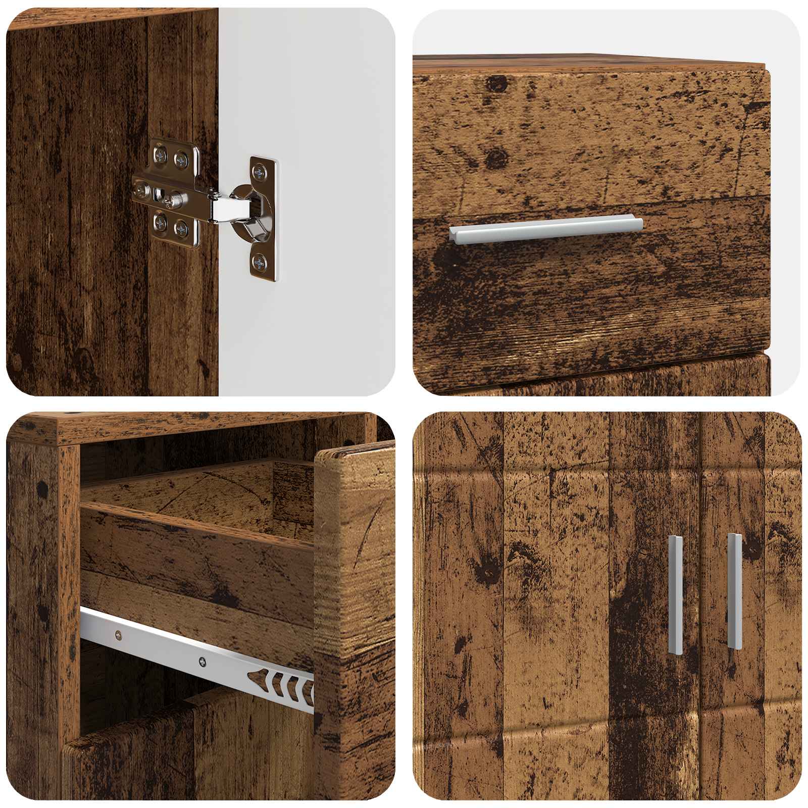 Holzschrank Altholz 88,5 x 30,5 x 73 cm Holzwerkstoff