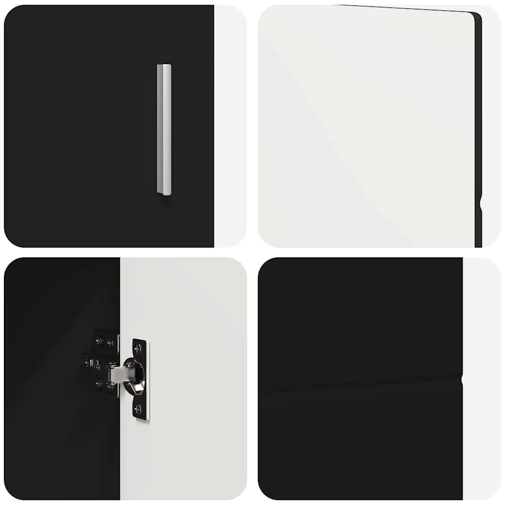 Sideboard FLORIN Schwarz 88,5 x 30,5 x 55,5 cm Holzwerkstoff