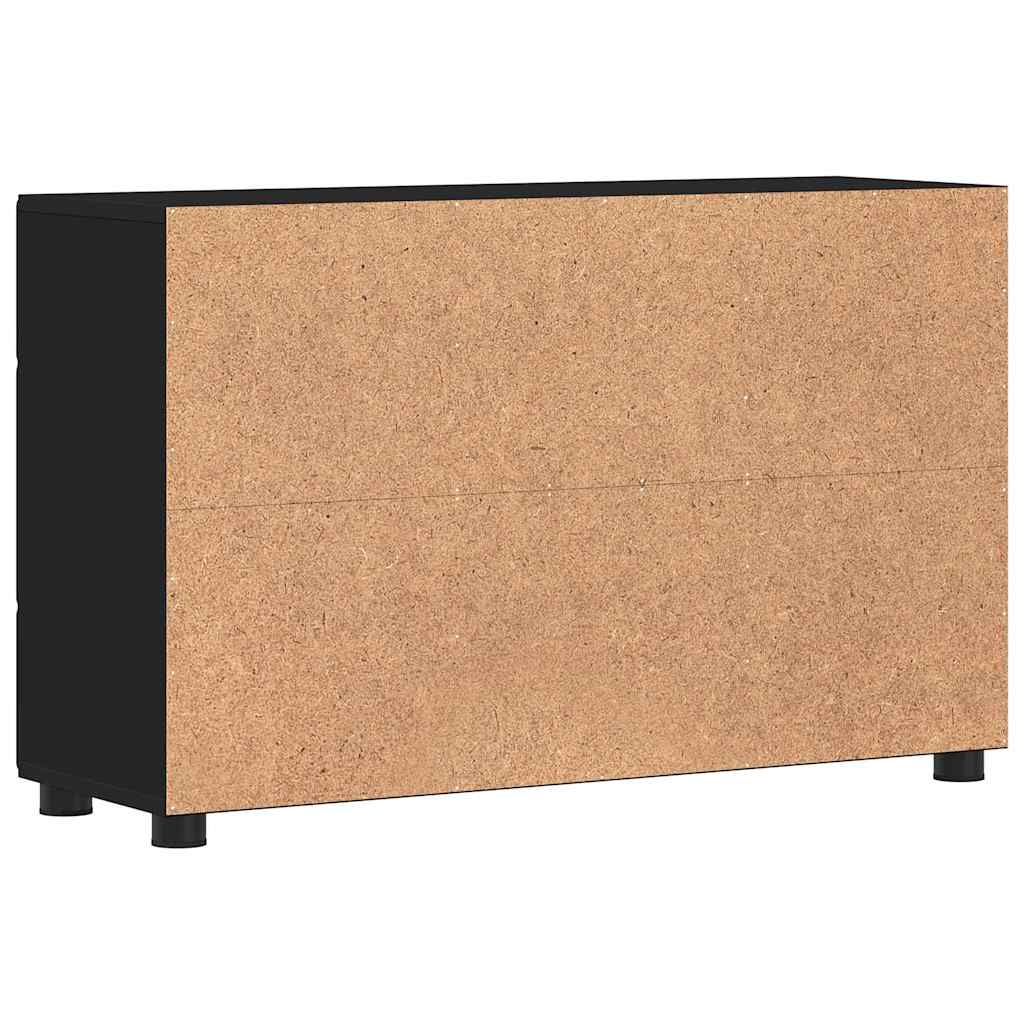 Sideboard FLORIN Schwarz 88,5 x 30,5 x 55,5 cm Holzwerkstoff