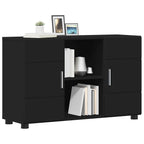 Sideboard FLORIN Schwarz 88,5 x 30,5 x 55,5 cm Holzwerkstoff