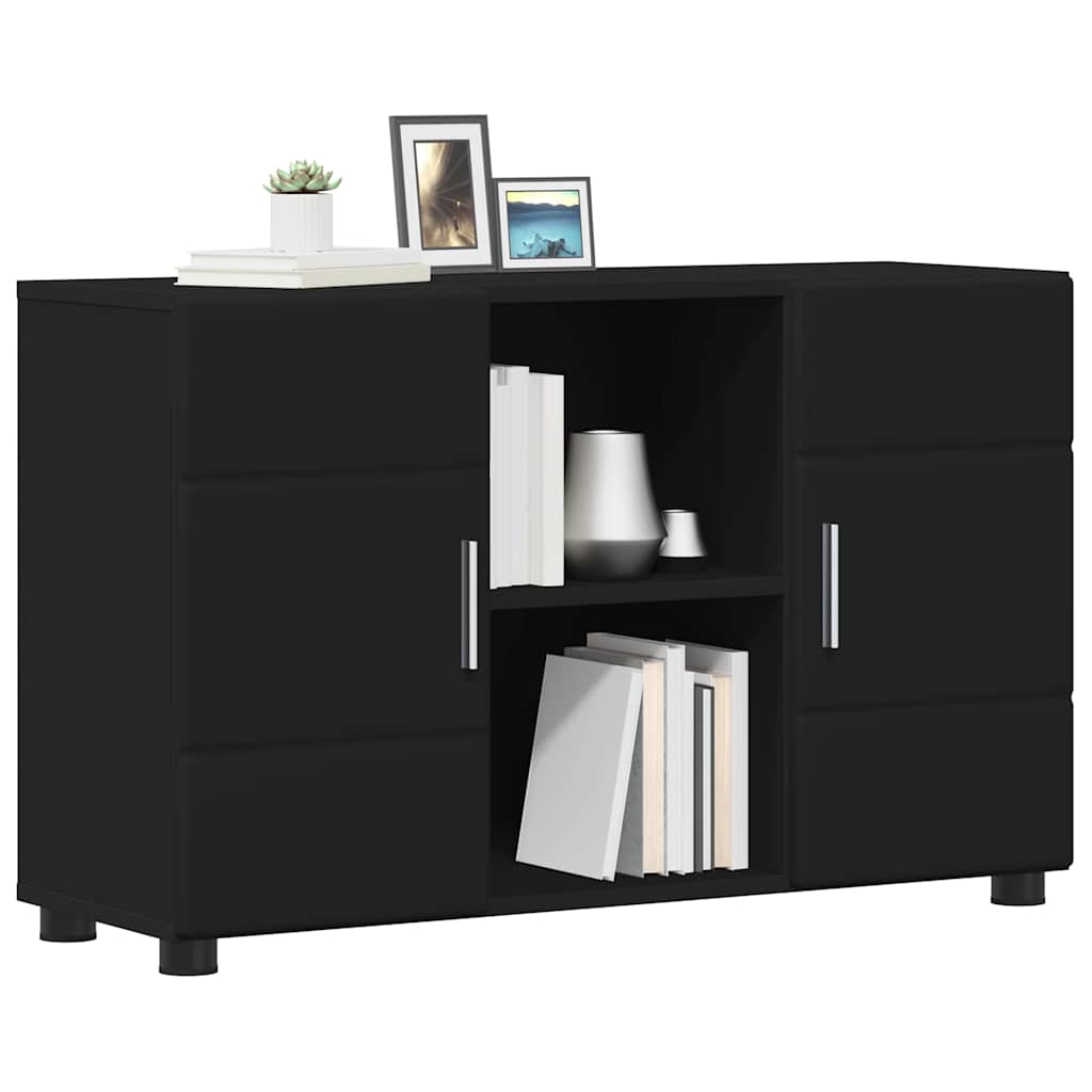 Sideboard FLORIN Schwarz 88,5 x 30,5 x 55,5 cm Holzwerkstoff