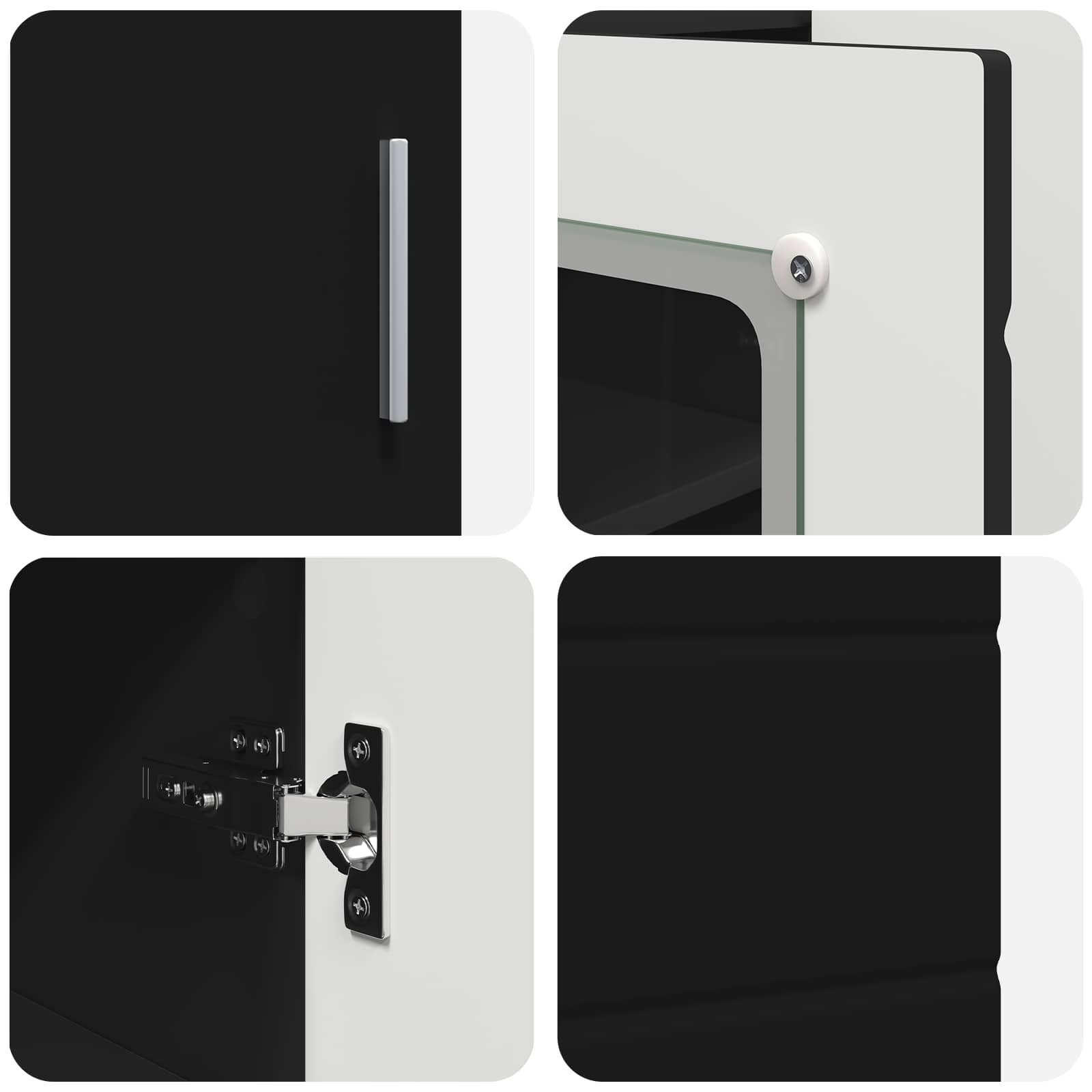 Holzschrank Schwarz 88,5 x 30,5 x 73 cm Holzwerkstoff