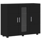 Holzschrank Schwarz 88,5 x 30,5 x 73 cm Holzwerkstoff