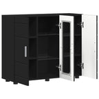 Holzschrank Schwarz 88,5 x 30,5 x 73 cm Holzwerkstoff