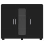 Holzschrank Schwarz 88,5 x 30,5 x 73 cm Holzwerkstoff