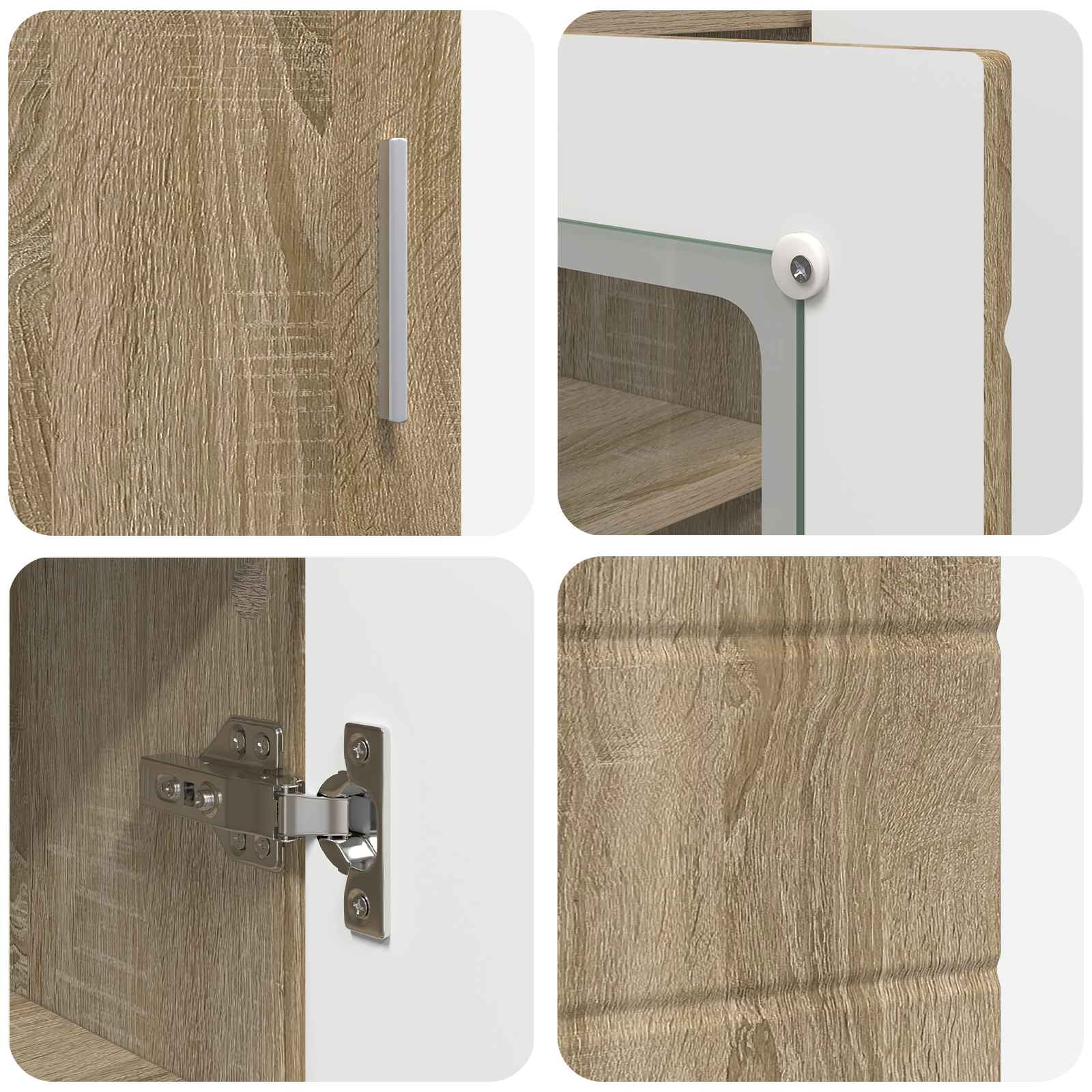 Holzschrank Sonoma-Eiche 88,5 x 30,5 x 73 cm Holzwerkstoff