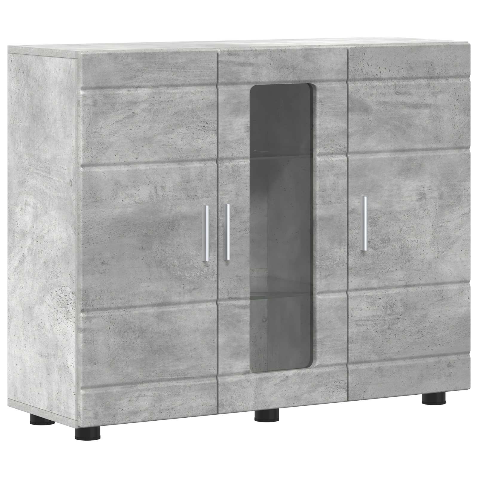 Holzschrank Beton Grau 88,5 x 30,5 x 73 cm Holzwerkstoff