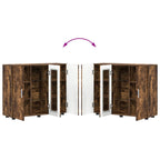 Holzschrank Geräucherte Eiche 88,5 x 30,5 x 73 cm Holzwerkstoff
