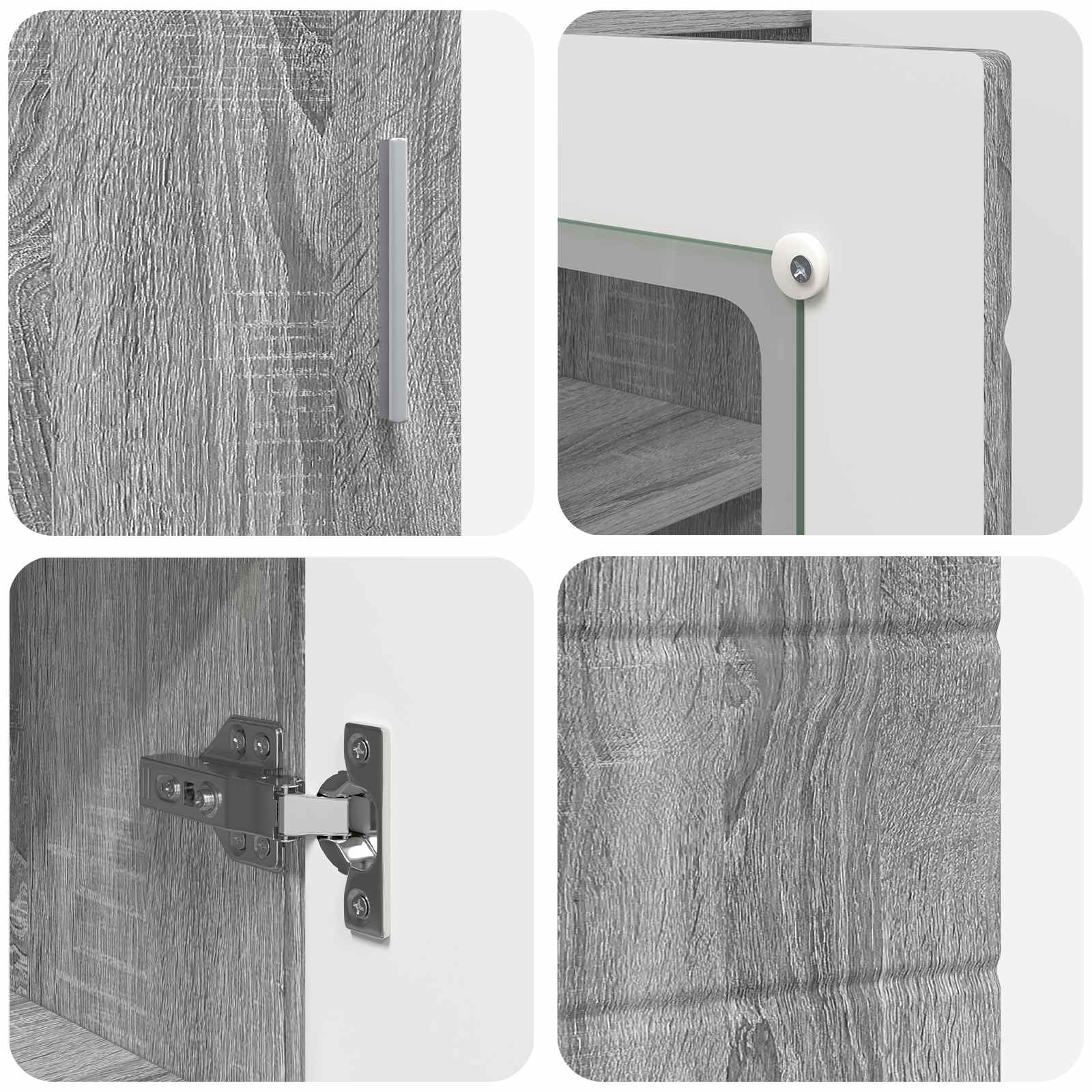 Holzschrank Graues Sonoma 88,5 x 30,5 x 73 cm Holzwerkstoff