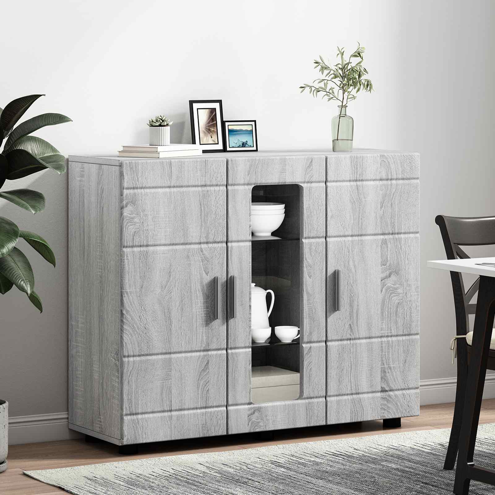 Holzschrank Graues Sonoma 88,5 x 30,5 x 73 cm Holzwerkstoff