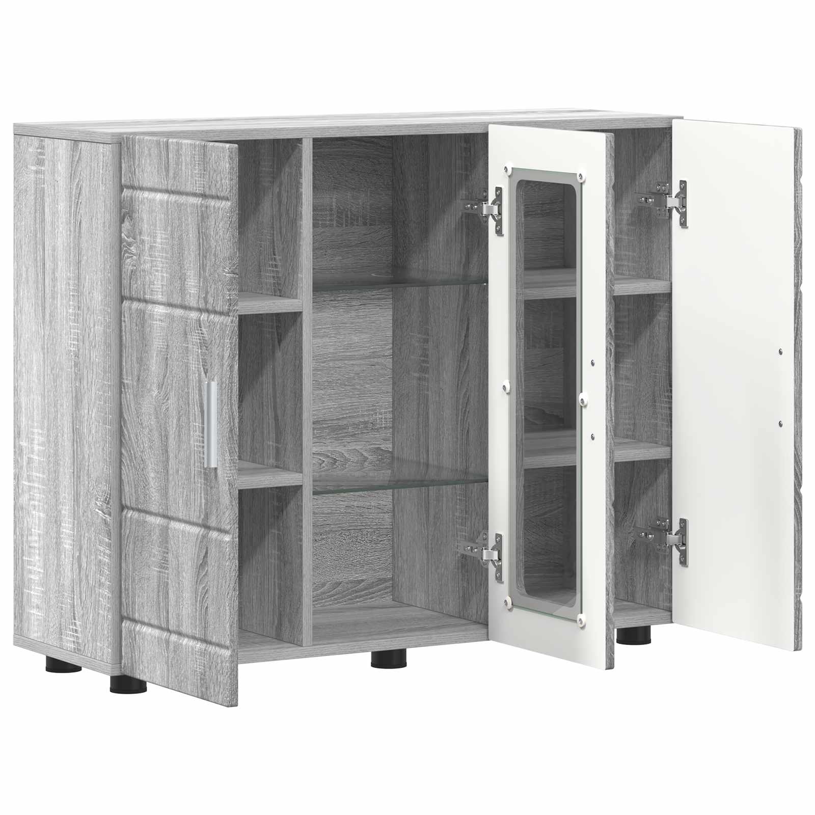 Holzschrank Graues Sonoma 88,5 x 30,5 x 73 cm Holzwerkstoff