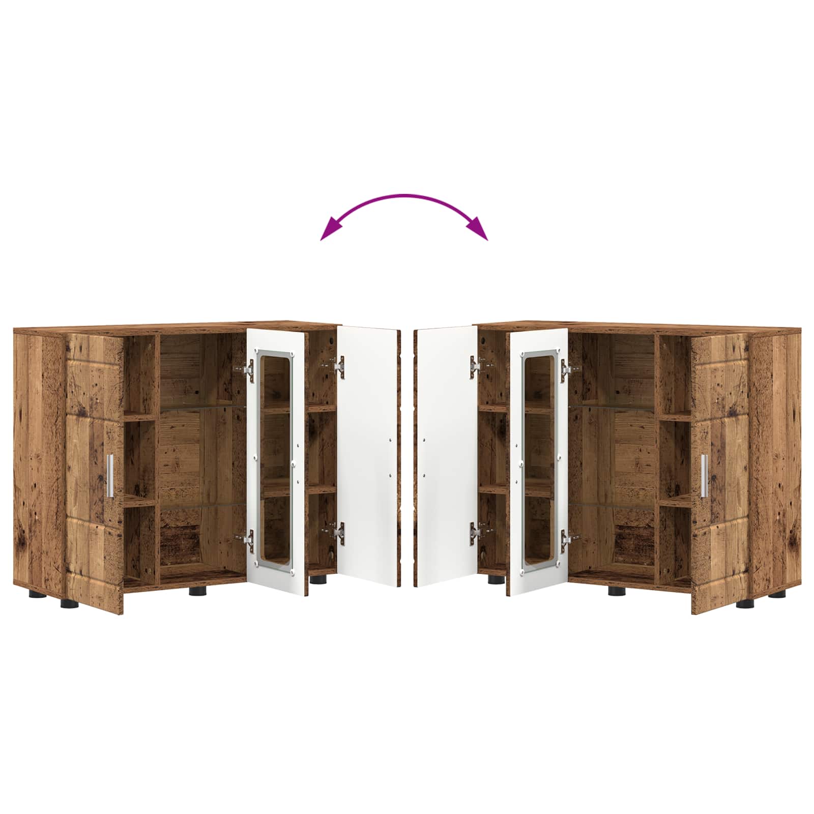 Holzschrank Altholz 88,5 x 30,5 x 73 cm Holzwerkstoff