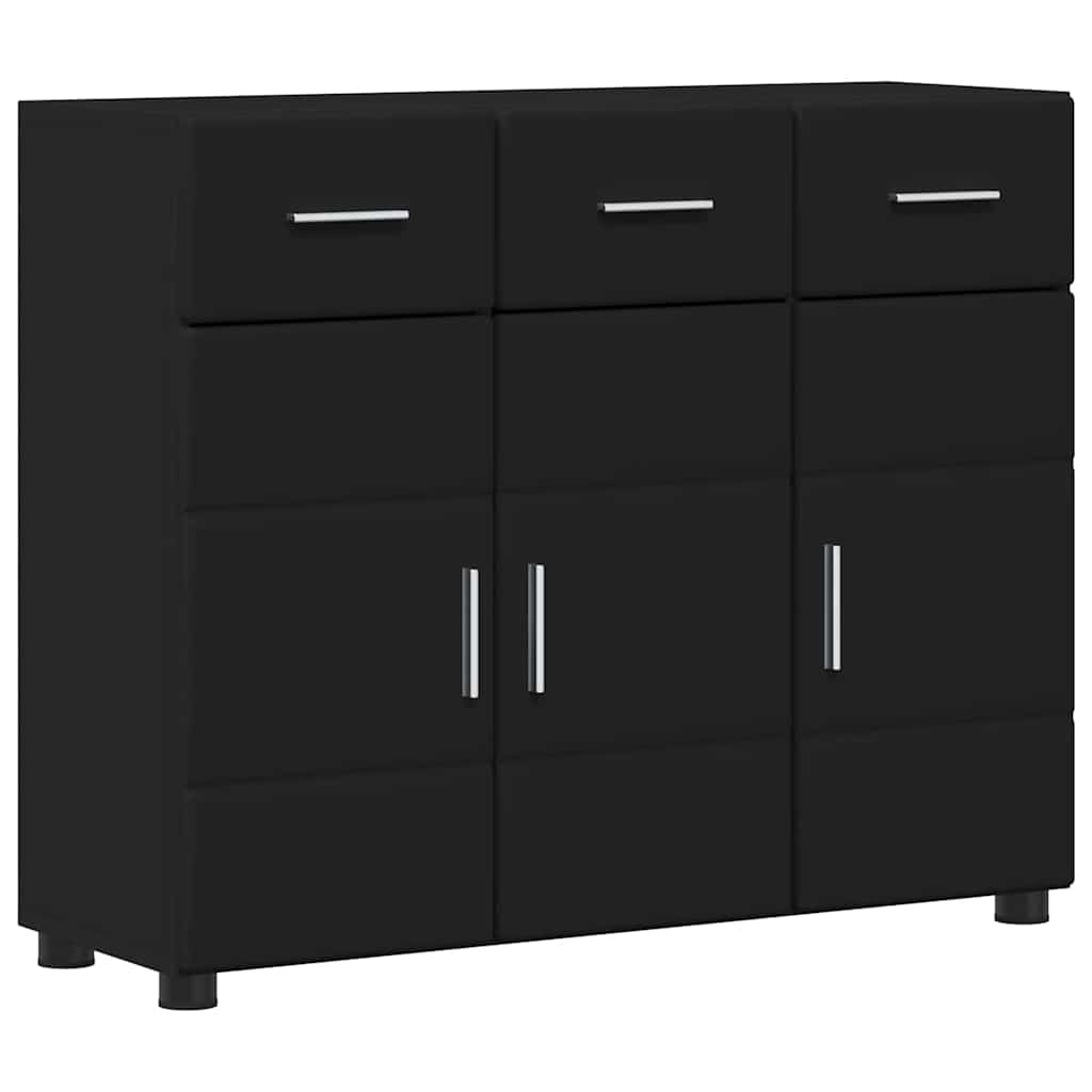 Sideboard FLORIN Schwarz 88,5 x 30,5 x 73 cm Holzwerkstoff