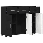 Sideboard FLORIN Schwarz 88,5 x 30,5 x 73 cm Holzwerkstoff