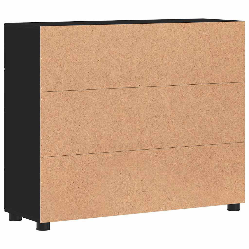 Sideboard FLORIN Schwarz 88,5 x 30,5 x 73 cm Holzwerkstoff