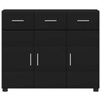 Sideboard FLORIN Schwarz 88,5 x 30,5 x 73 cm Holzwerkstoff