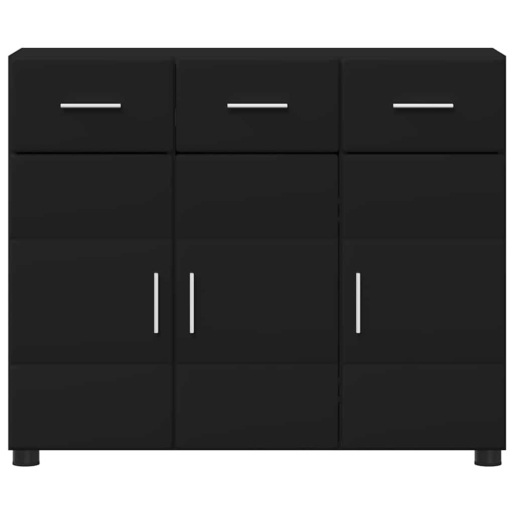 Sideboard FLORIN Schwarz 88,5 x 30,5 x 73 cm Holzwerkstoff