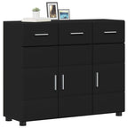 Sideboard FLORIN Schwarz 88,5 x 30,5 x 73 cm Holzwerkstoff