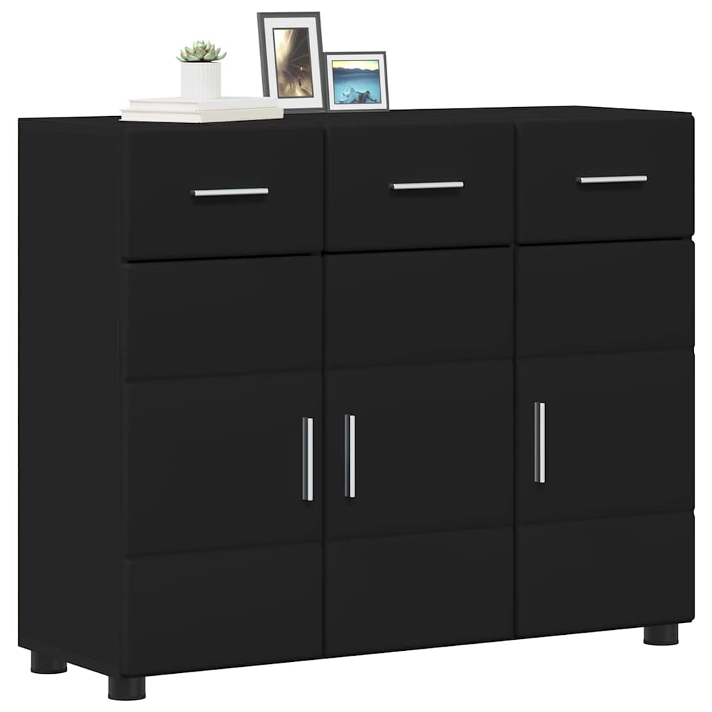 Sideboard FLORIN Schwarz 88,5 x 30,5 x 73 cm Holzwerkstoff