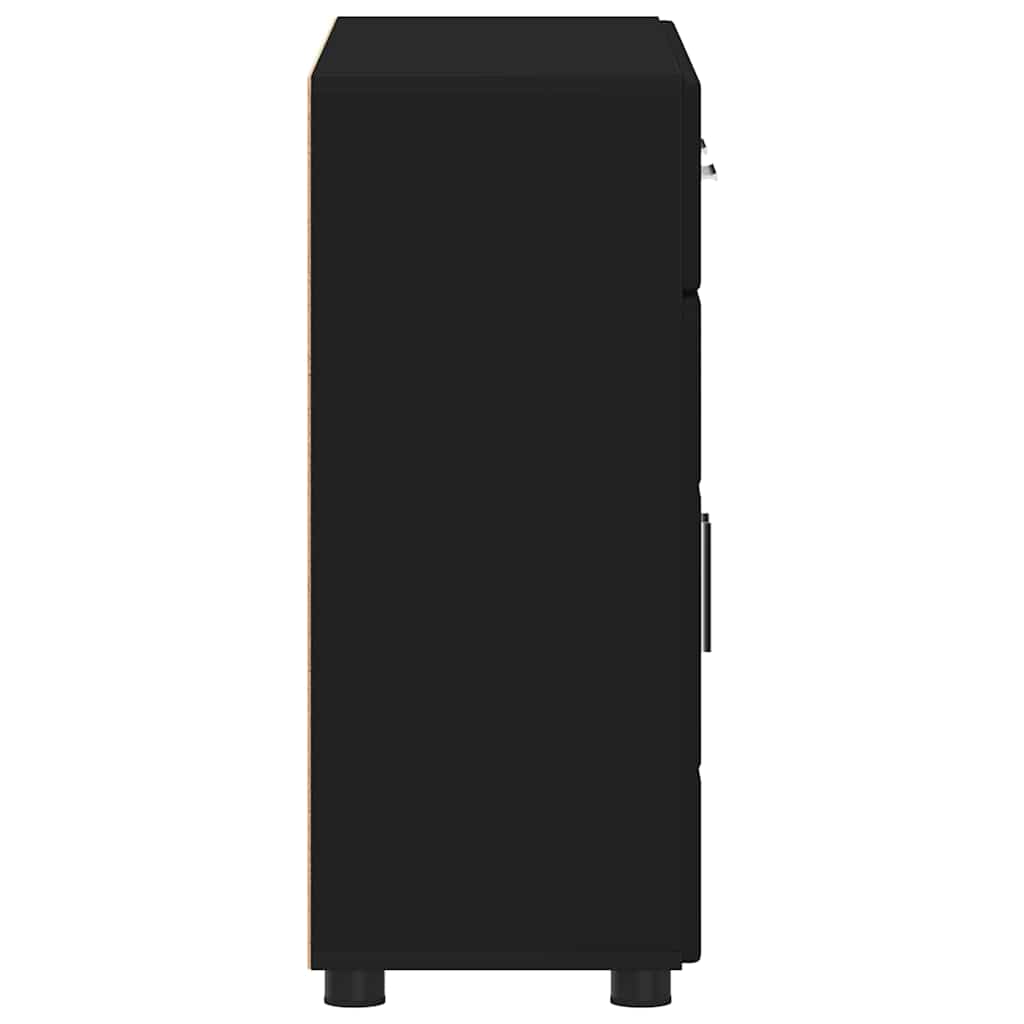 Sideboard FLORIN Schwarz 88,5 x 30,5 x 73 cm Holzwerkstoff