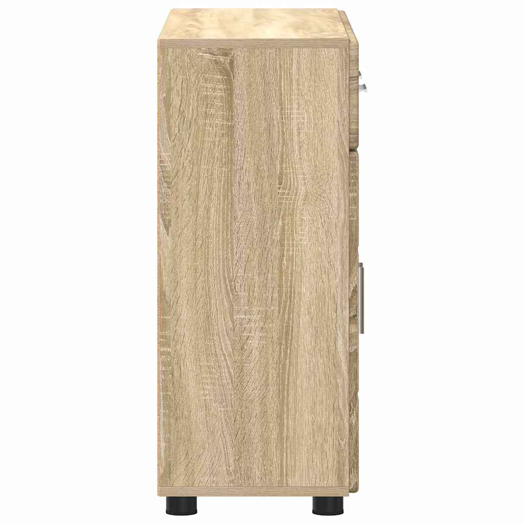 Sideboard FLORIN Sonoma-Eiche 88,5 x 30,5 x 73 cm Holzwerkstoff