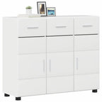 Sideboard mit Regal FLORIN Hochglanz Weiß 88,5 x 30,5 x 73 cm