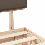Bettgestell mit gepolstertem Kopfteil Taupe 140 x 200 cm