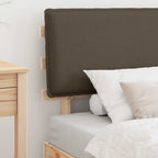 Bettgestell mit gepolstertem Kopfteil Taupe 75 x 190 cm