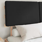Bettgestell mit gepolstertem Kopfteil Schwarz 135 x 190 cm